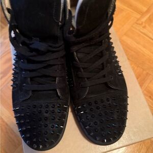 Christian Louboutin Black Studded ankle boots